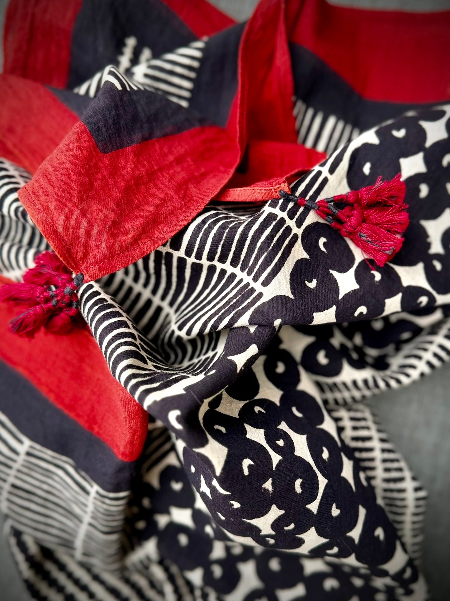 Raga – chusta bawełniana premium, ręczny block print