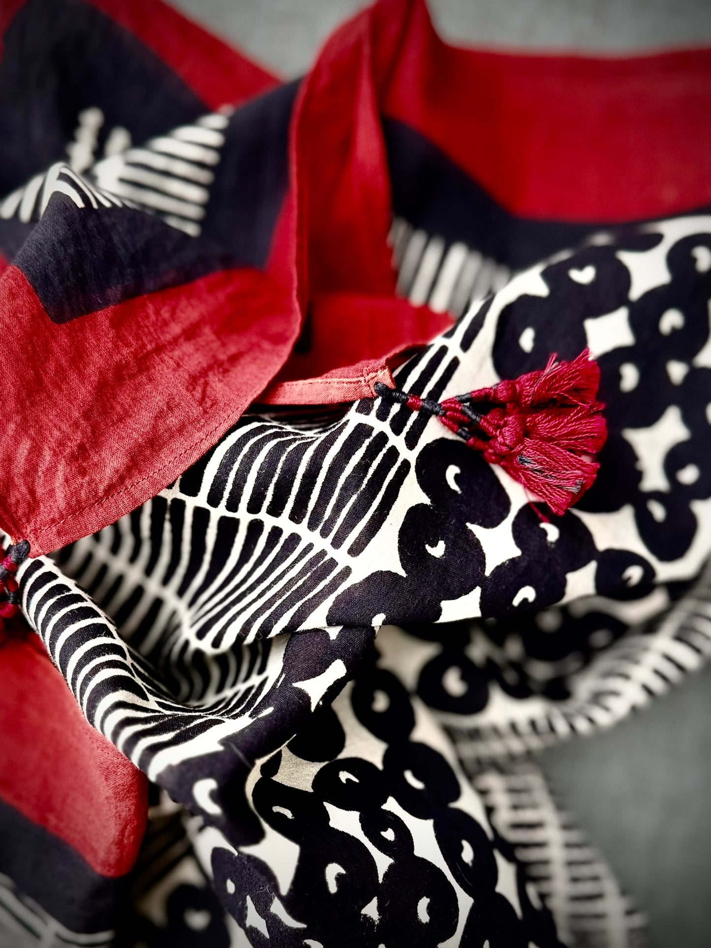 Raga – chusta bawełniana premium, ręczny block print