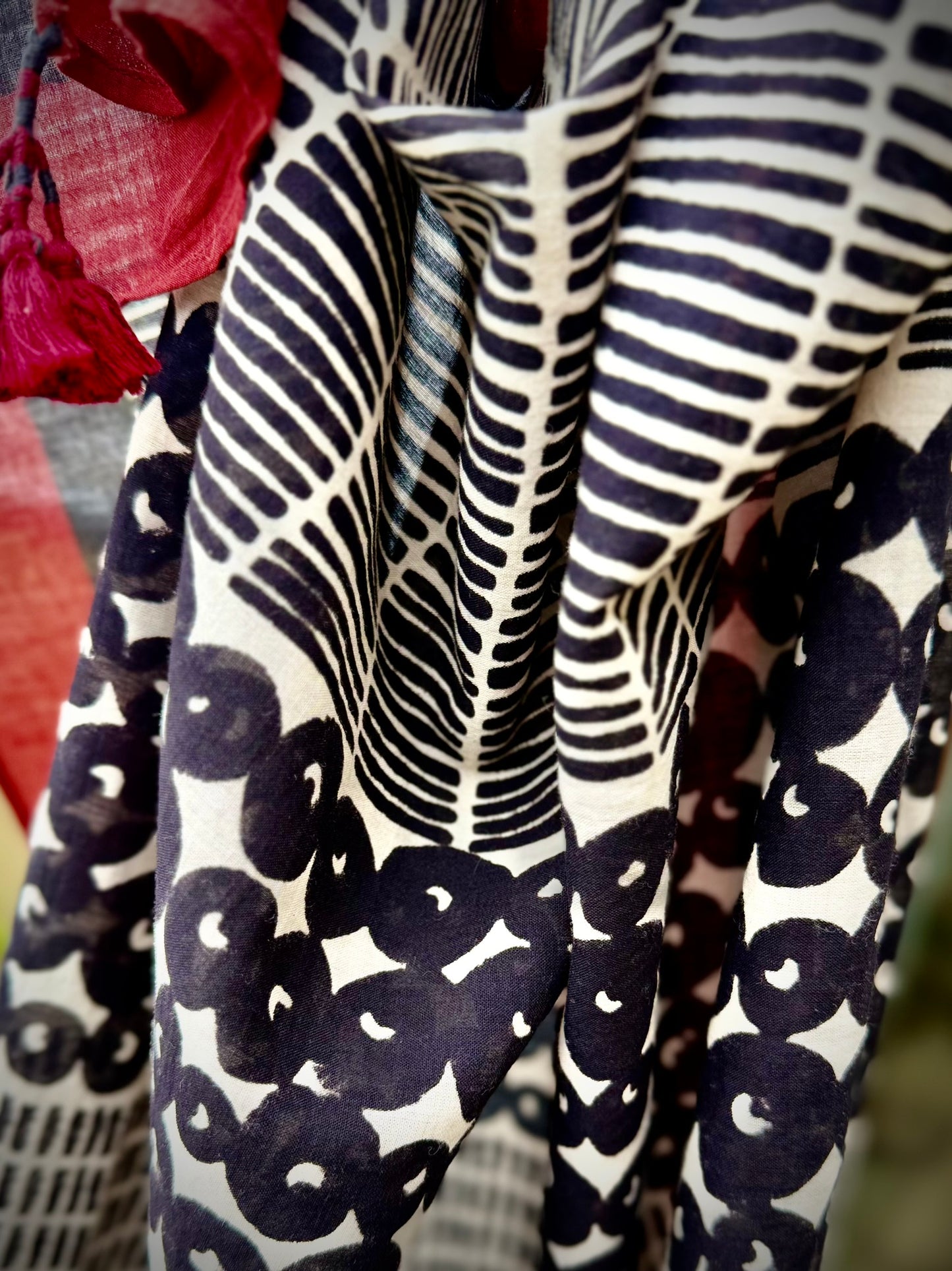 Raga – chusta bawełniana premium, ręczny block print