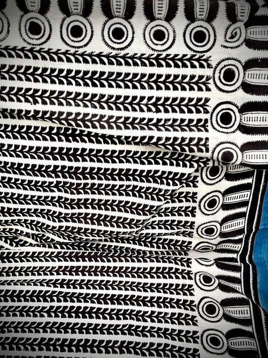 Neel – chusta bawełniana premium, indygo i block print