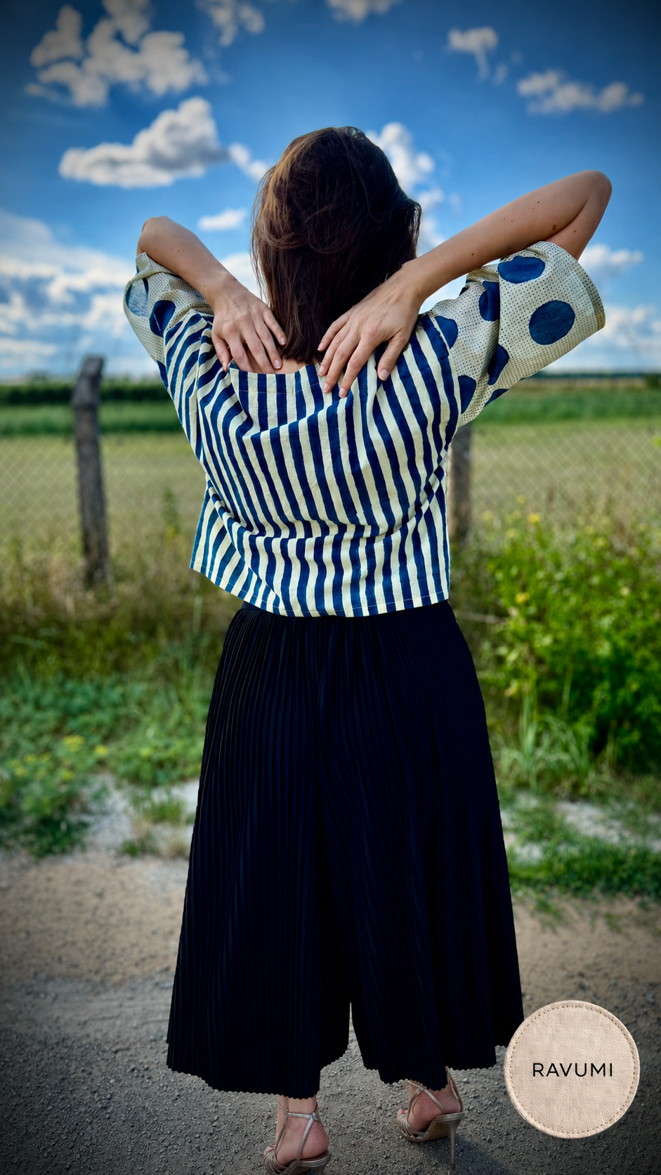 Bindu – top bawełniany premium – widok z tyłu